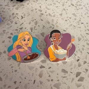 Disney Magical Chefs Pins Tiana and Rapunzel set